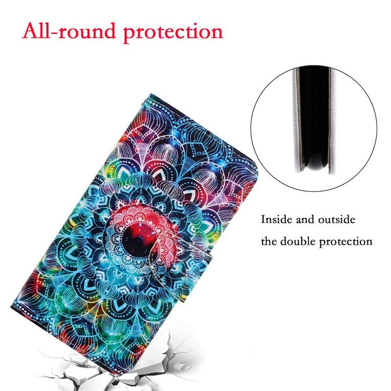 Flip Cover Samsung Galaxy A31 Med Snor Flashy Strappy Mandala