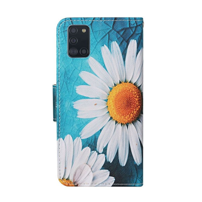 Flip Cover Samsung Galaxy A31 Mestrede Blomster Med Rem