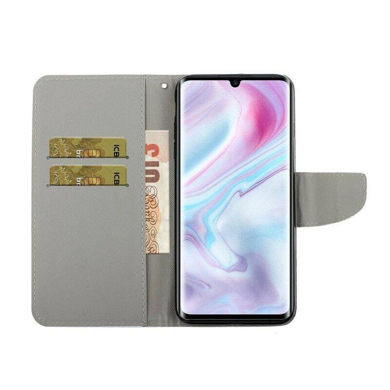 Læder Cover Samsung Galaxy A31 Blomstersommerfugle-rem