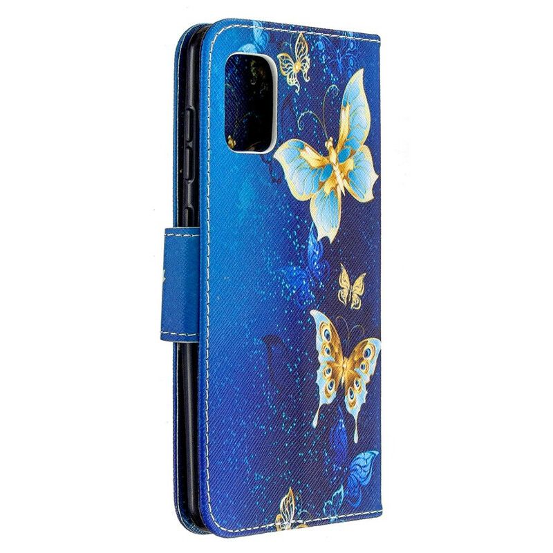 Læder Cover Samsung Galaxy A31 Sommerfuglekonger