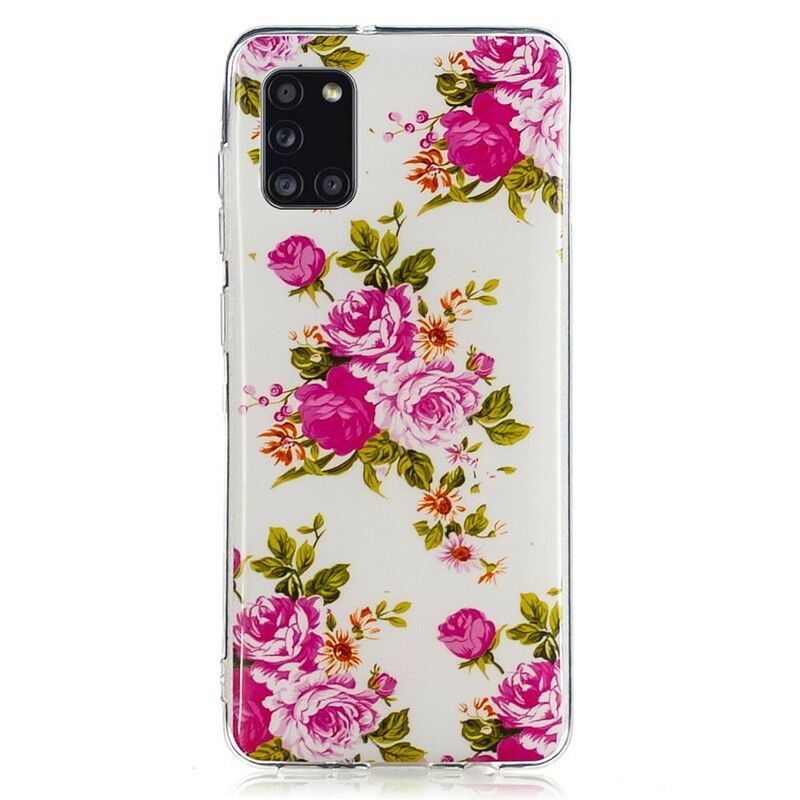 Mobilcover Samsung Galaxy A31 Fluorescerende Liberty-blomster