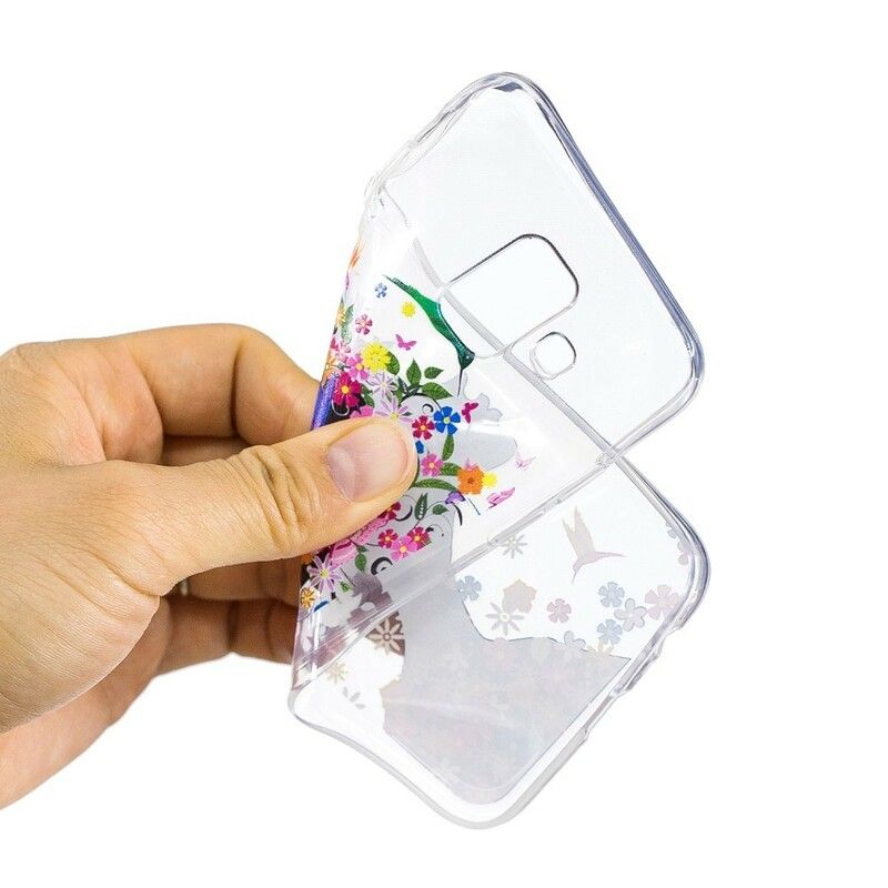 Cover Samsung Galaxy A6 Transparent Blomsterhår