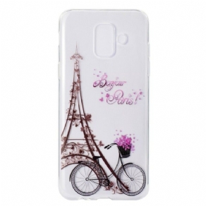 Cover Samsung Galaxy A6 Transparent Bonjour Paris