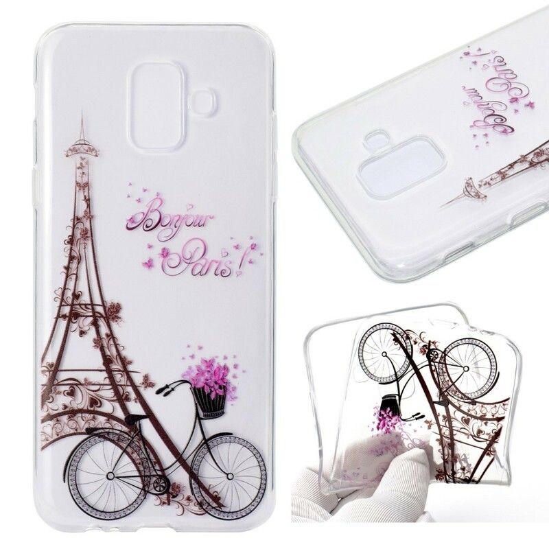 Cover Samsung Galaxy A6 Transparent Bonjour Paris