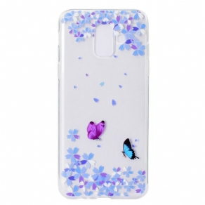 Cover Samsung Galaxy A6 Transparente Sommerfugle Og Blomster