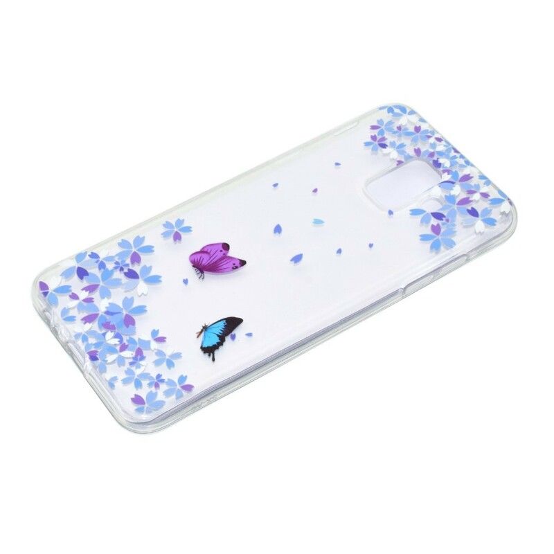 Cover Samsung Galaxy A6 Transparente Sommerfugle Og Blomster