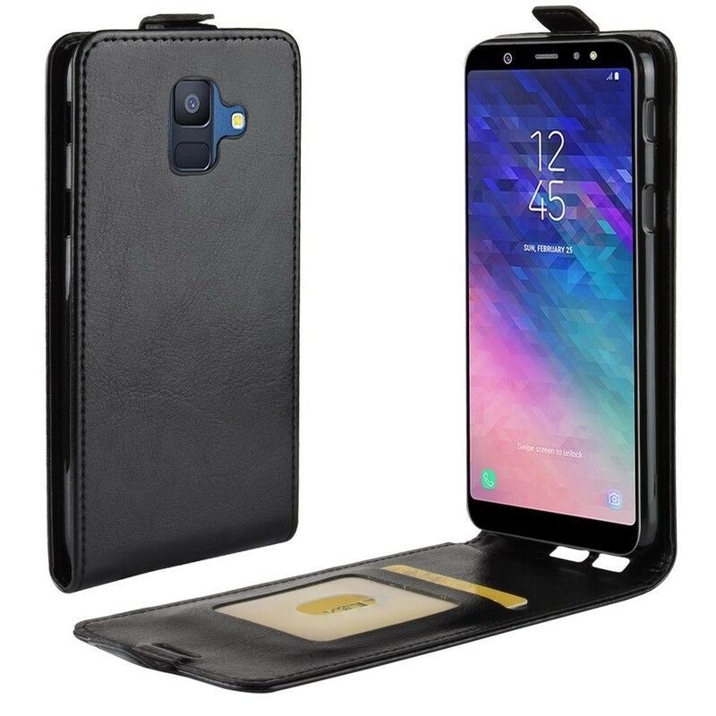 Flip Cover Samsung Galaxy A6 Læder Cover Foldbar Lædereffekt