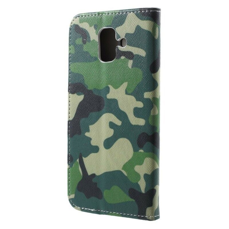 Flip Cover Samsung Galaxy A6 Militær Camouflage