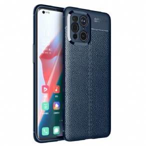 Cover Oppo Find X3 Pro Dobbelt Linje Litchi Læder Effekt