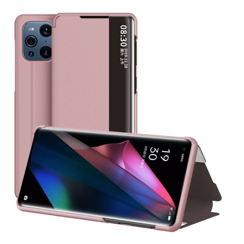 Cover Oppo Find X3 Pro Tekstureret Kunstlæder