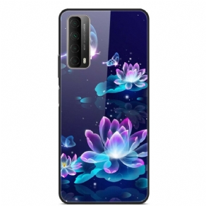 Cover Huawei P Smart 2021 Fancy Blomster Af Hærdet Glas