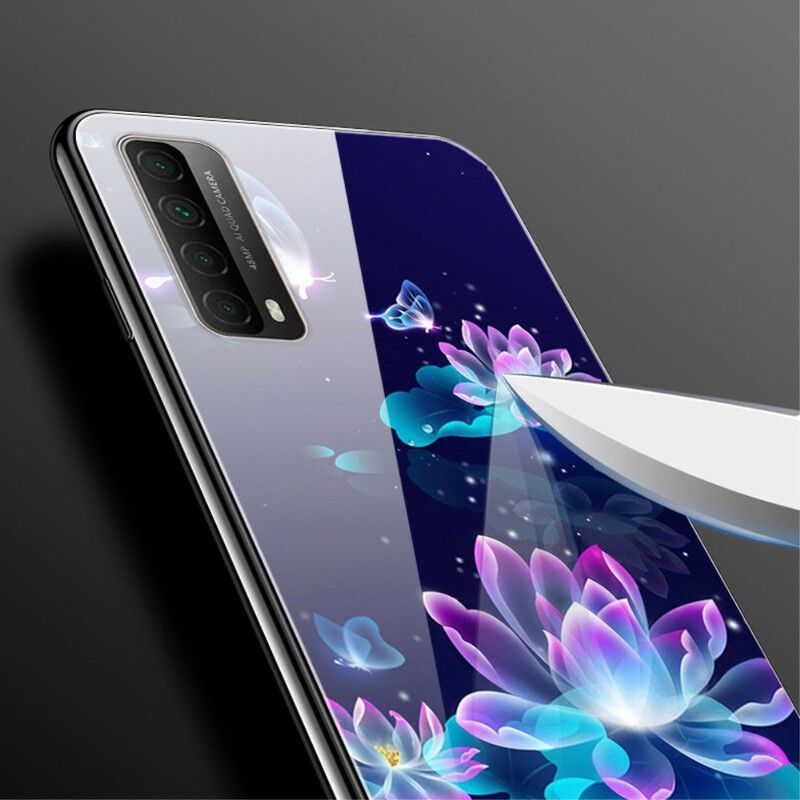 Cover Huawei P Smart 2021 Fancy Blomster Af Hærdet Glas