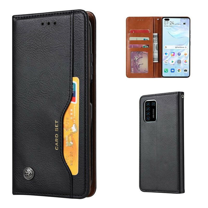 Cover Huawei P Smart 2021 Flip Cover Faux Læder Kortholder