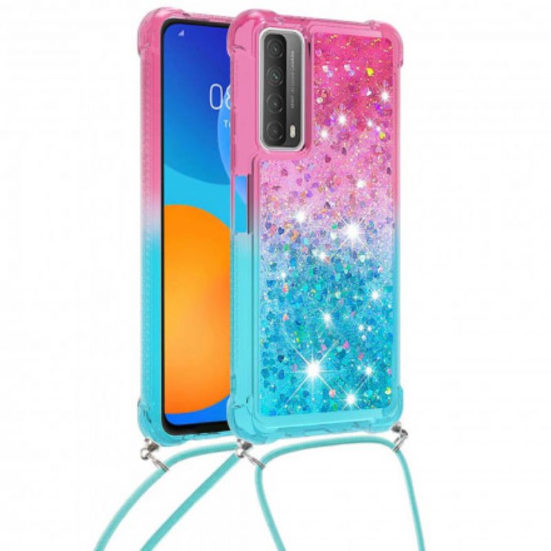 Cover Huawei P Smart 2021 Silikoneglitter Og Ledning