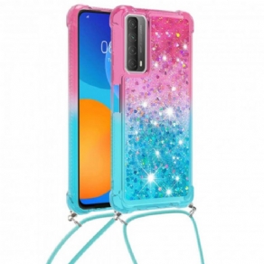 Cover Huawei P Smart 2021 Silikoneglitter Og Ledning