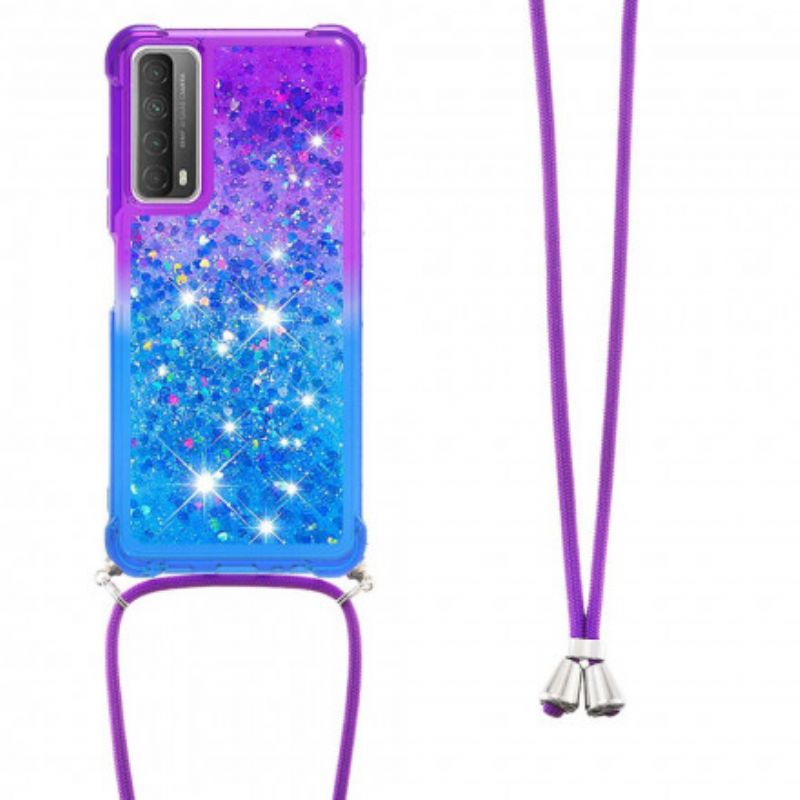 Cover Huawei P Smart 2021 Silikoneglitter Og Ledning