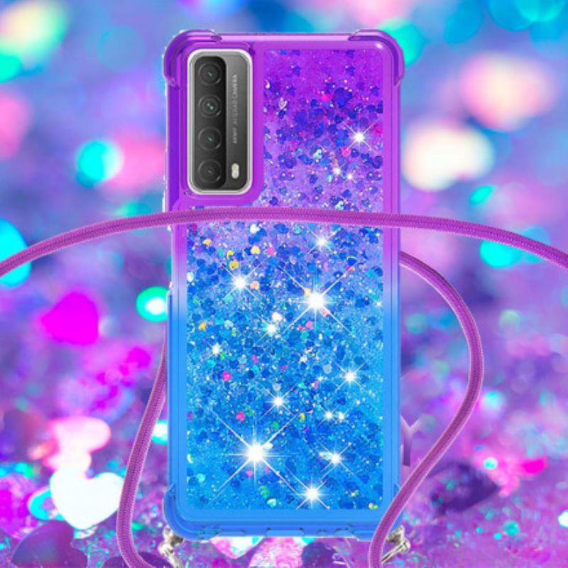 Cover Huawei P Smart 2021 Silikoneglitter Og Ledning