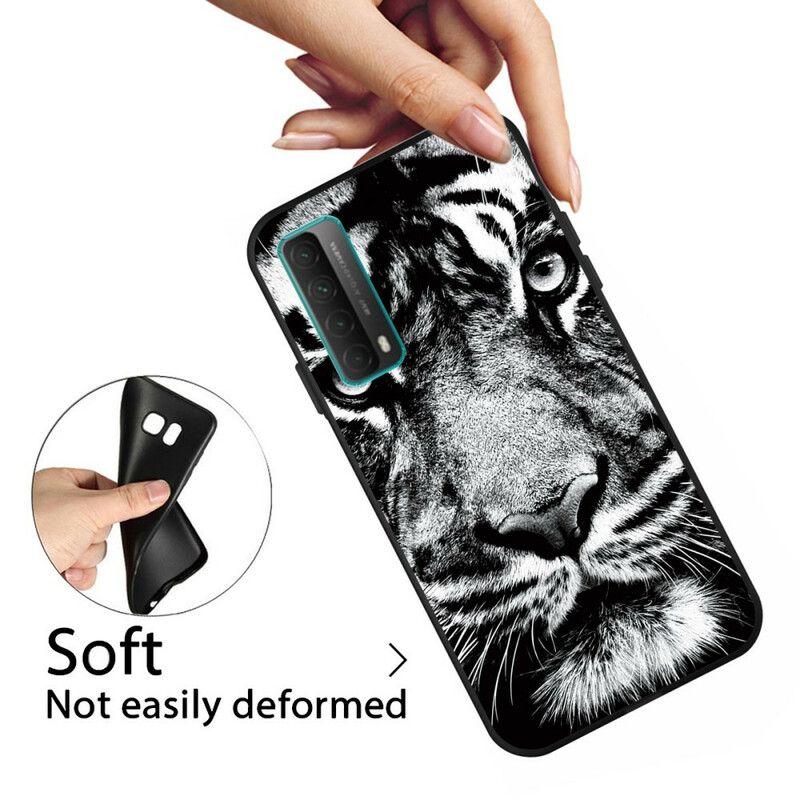 Cover Huawei P Smart 2021 Sort Og Hvid Tiger