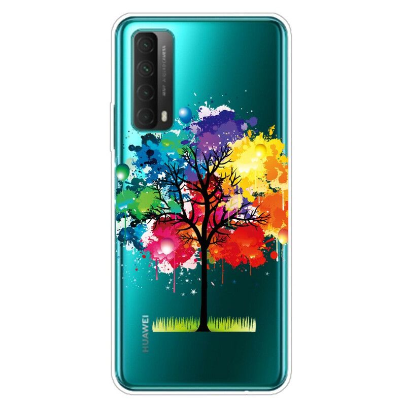 Cover Huawei P Smart 2021 Transparent Akvareltræ