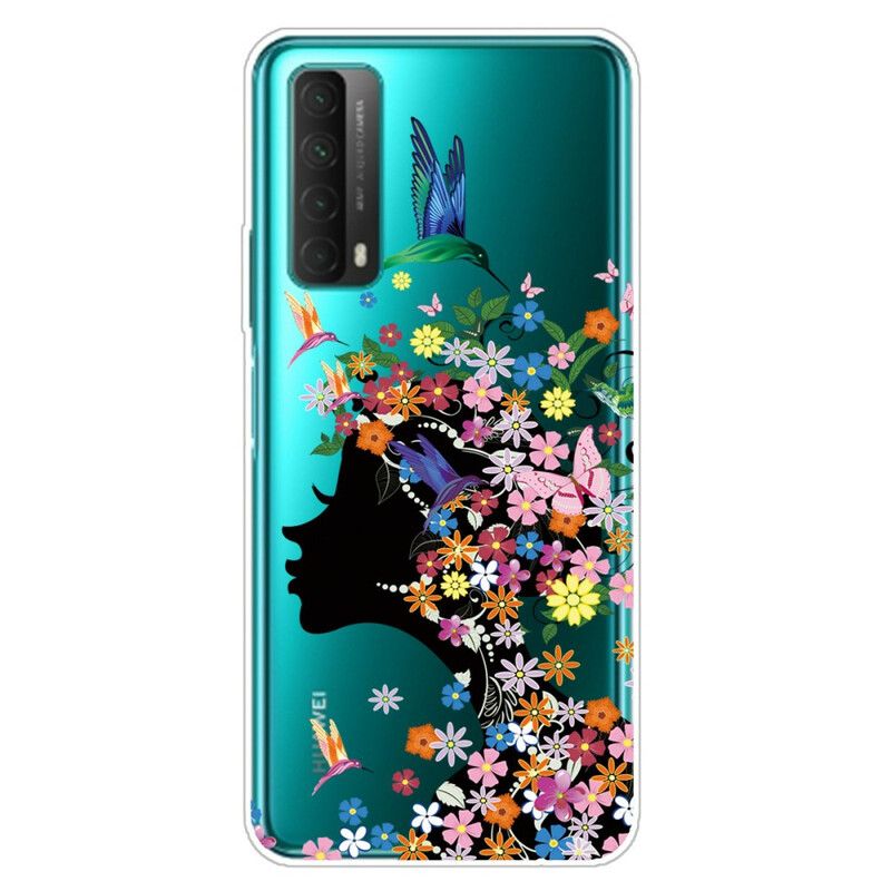 Cover Huawei P Smart 2021 Transparent Blomsterpige