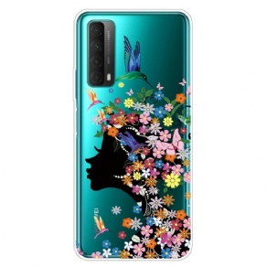 Cover Huawei P Smart 2021 Transparent Blomsterpige