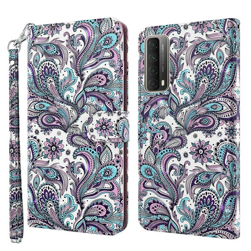 Flip Cover Huawei P Smart 2021 Blomstermønstre