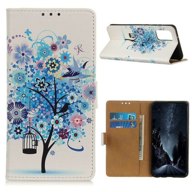 Flip Cover Huawei P Smart 2021 Blomstrende Træ