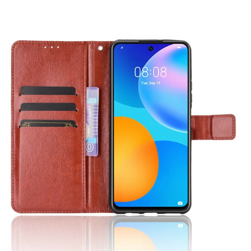 Flip Cover Huawei P Smart 2021 Flashy Imiteret Læder