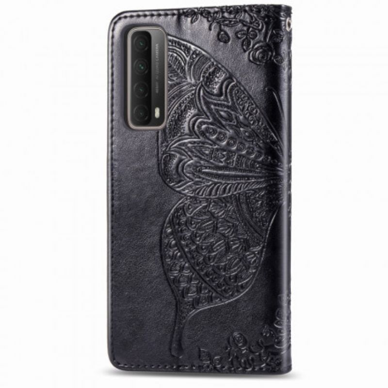 Flip Cover Huawei P Smart 2021 Halve Sommerfugle