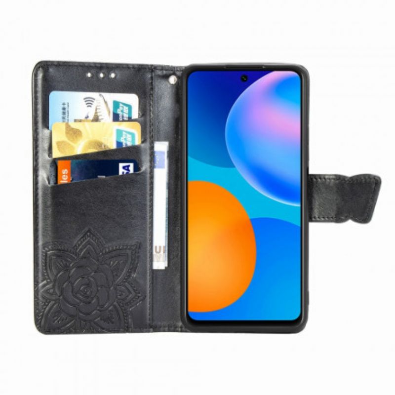 Flip Cover Huawei P Smart 2021 Halve Sommerfugle