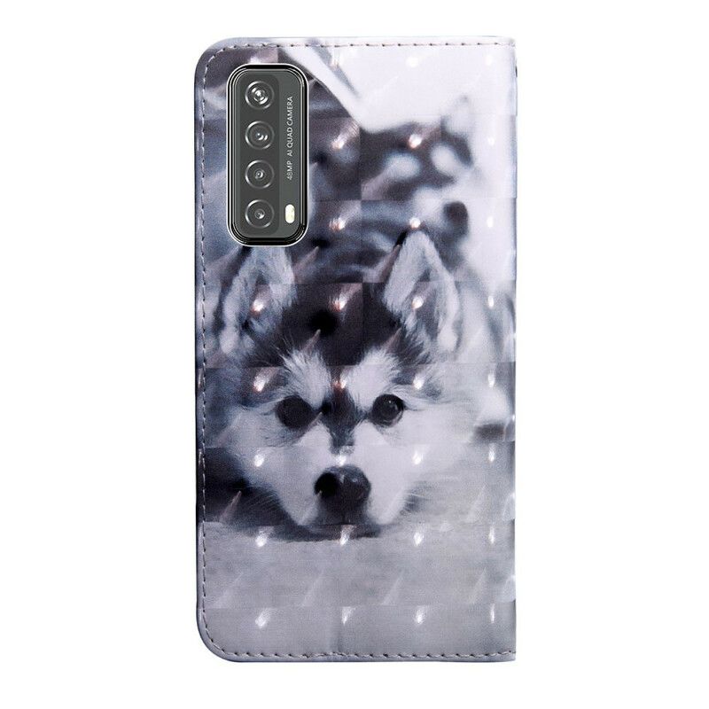 Flip Cover Huawei P Smart 2021 Lysplet Hunden Gustave