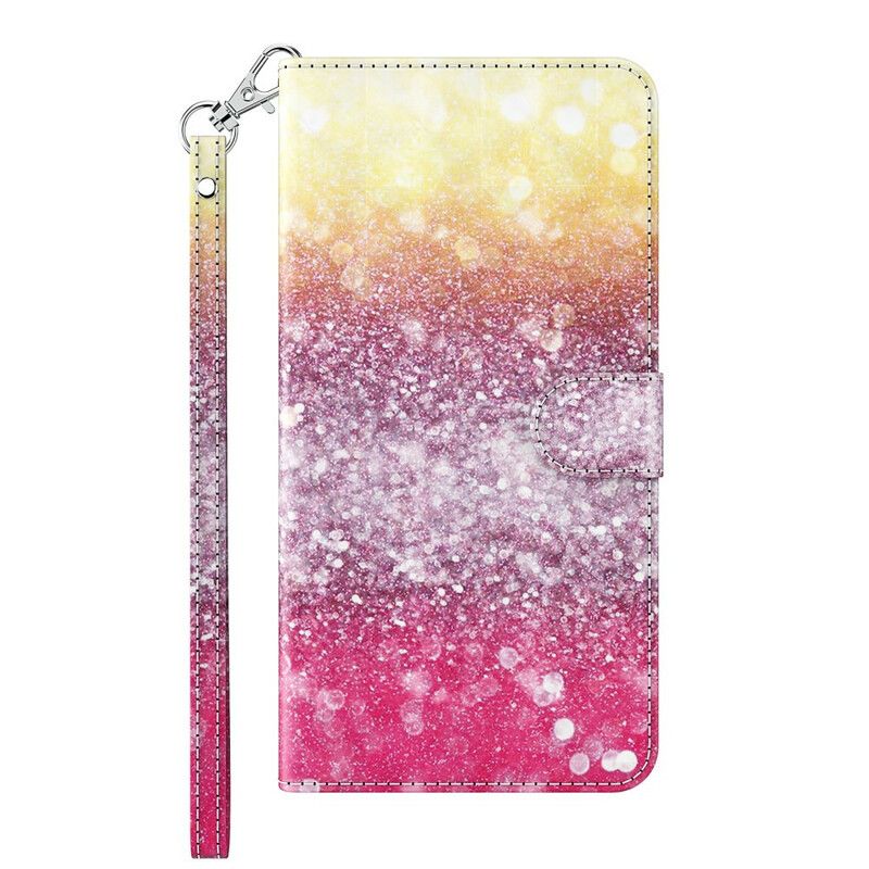 Flip Cover Huawei P Smart 2021 Magenta Glitter Gradient