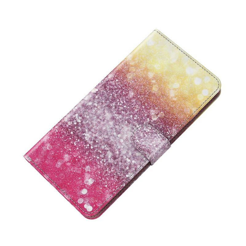 Flip Cover Huawei P Smart 2021 Magenta Glitter Gradient