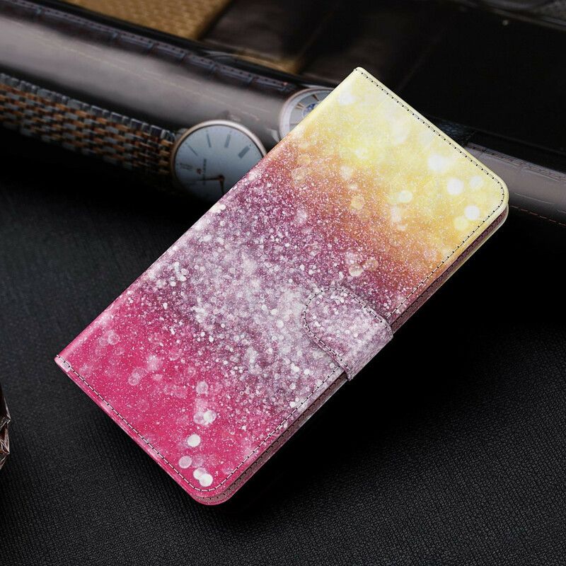 Flip Cover Huawei P Smart 2021 Magenta Glitter Gradient