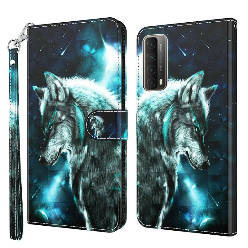 Flip Cover Huawei P Smart 2021 Majestisk Ulv