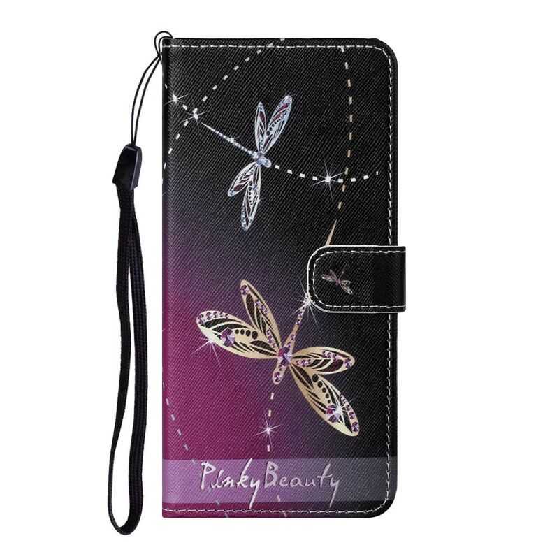 Flip Cover Huawei P Smart 2021 Med Snor Thong Dragonflies