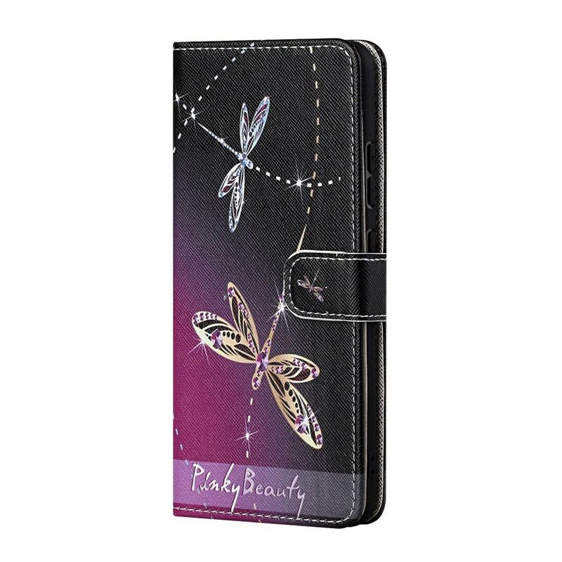 Flip Cover Huawei P Smart 2021 Med Snor Thong Dragonflies