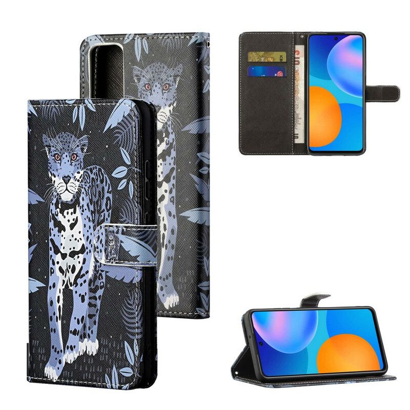 Flip Cover Huawei P Smart 2021 Med Snor Thong Leopard