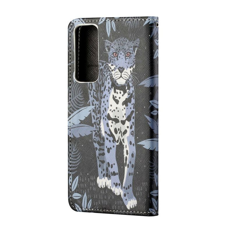 Flip Cover Huawei P Smart 2021 Med Snor Thong Leopard