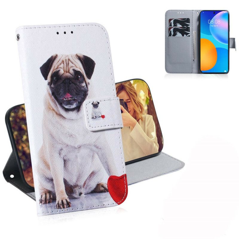 Flip Cover Huawei P Smart 2021 Pug Dog