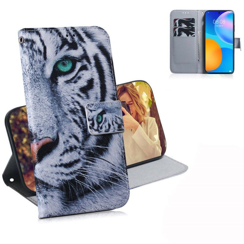 Flip Cover Huawei P Smart 2021 Tigeransigt