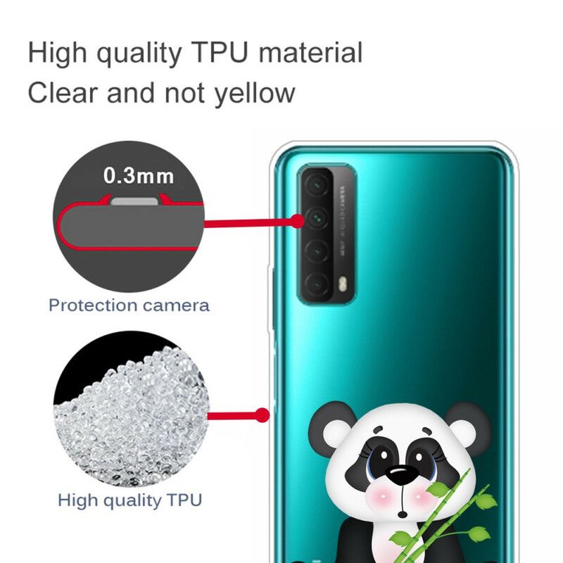 Mobilcover Huawei P Smart 2021 Transparent Trist Panda