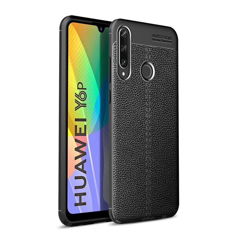 Cover Huawei Y6p Dobbelt Linje Litchi Lædereffekt