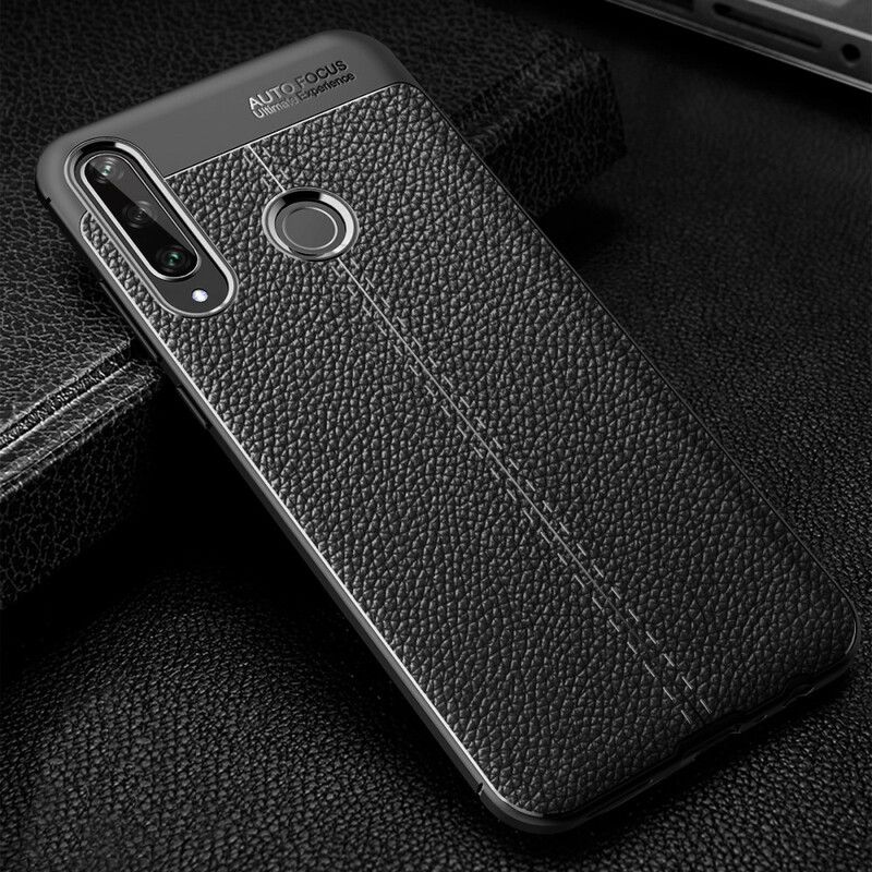 Cover Huawei Y6p Dobbelt Linje Litchi Lædereffekt