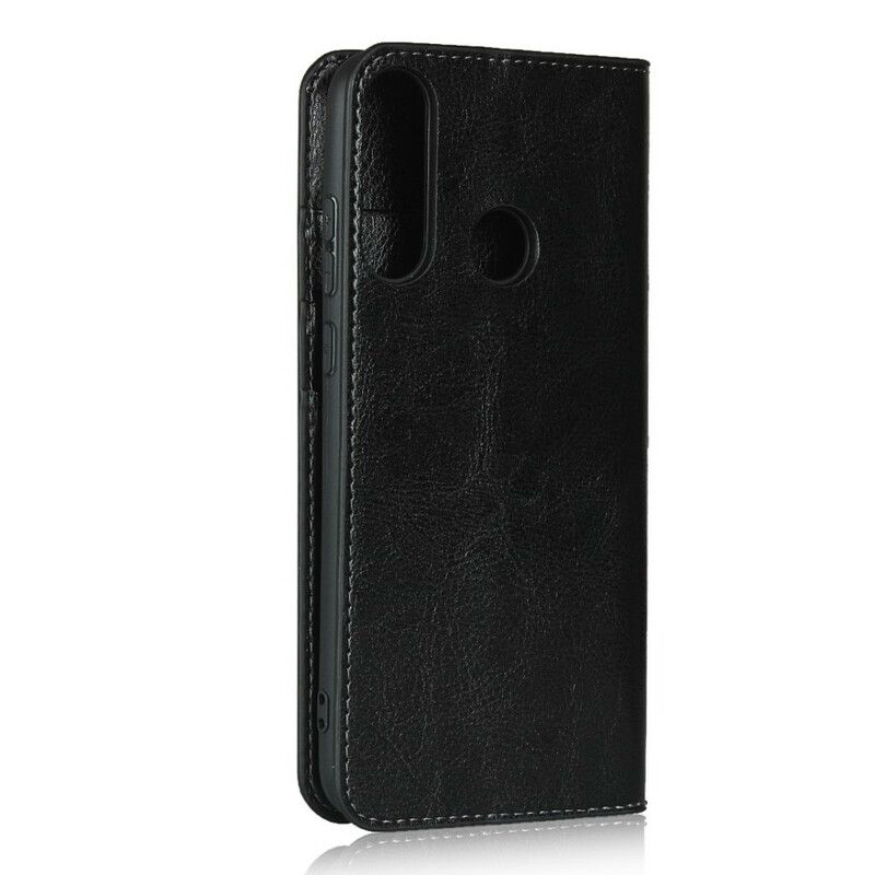 Cover Huawei Y6p Flip Cover Ægte Læder