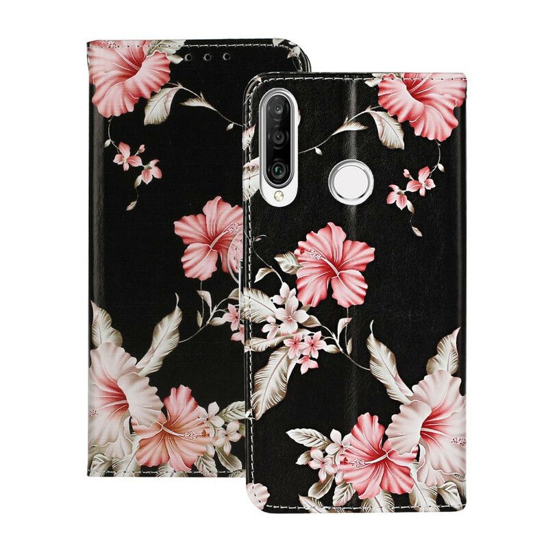 Cover Huawei Y6p Flip Cover Myriader Af Blomster