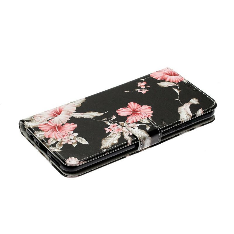 Cover Huawei Y6p Flip Cover Myriader Af Blomster