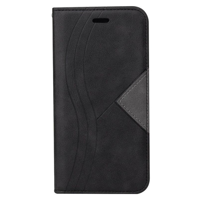 Cover Huawei Y6p Flip Cover Wave Læderstil