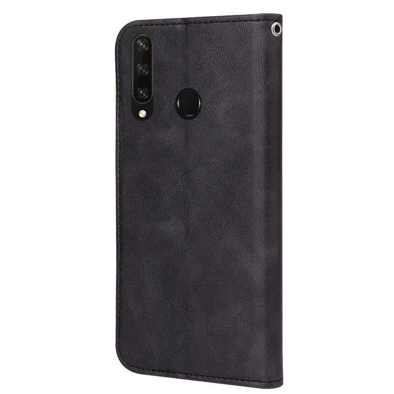 Cover Huawei Y6p Flip Cover Wave Læderstil