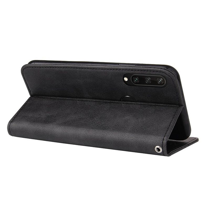 Cover Huawei Y6p Flip Cover Wave Læderstil